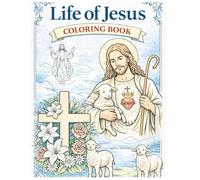 Life of Jesus Coloring Book for Seniors: 50 Large Print, Easy & Peaceful Bible Scenes for Relaxation and Faith