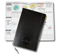 Life Planner, agenda motivacional Made in Italy, agenda de 12 meses, de enero a diciembre de 2026, planificador semanal y mensual, espacios dedicados a pensamientos y reflexiones (negro clásico