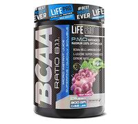 Life Pro BCAA Pro 8:1:1 300 gramos | Suplemento con Aminoácidos de Cadena Ramificada, Leucina, Valina e Isoleucina, Sabor Fruit Punch
