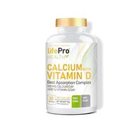 Life Pro calcio con vitamina D - Calcio y vitamina D para mejorar la absorción de calcio y fósforo - Ayuda a fortalecer huesos y dientes - Suplemento alimenticio sin aditivos - 120 cápsulas veganas