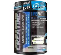 Life Pro Creatine Creapure 250g | Suplemento de Creatina en Polvo con 99.9% de Pureza para Deportistas, Aumenta Resistencia y Fuerza, Sabor Neutro