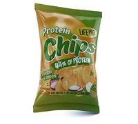Life Pro Fit Food Protein Chips 25g | Patatas tipo chips hiperproteicas con hasta un 44% de proteína | Sabores espectaculares (CHEESE&ONION)