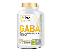 Life Pro Gaba - Reduce Estrés - Relajante a base de Ácido Gamma-aminobutírico | Favorece la salud del sistema nervioso - 750 mg - 90 cápsulas veganas - Fabricación Propia