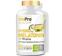 Life Pro Hybrid Melatonin 1.8mg | Conciliar el Sueño o Insomnio y Descansar Mejor con Melatonina Hibrida | Combate los trastornos del Sueño de la Fatiga o Estrés | 90 Vegancaps