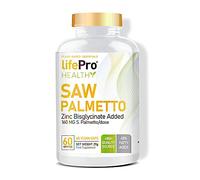 Life Pro Saw Palmetto 160mg - Suplemento alimenticio natural de alta potencia para ayudar a la próstata - Fórmula con bisglicinato de zinc - 60 cápsulas veganas - Fabricado en España