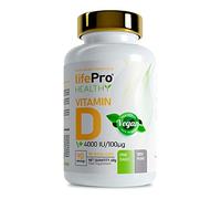Life Pro Vitamin D 4000ui 90 Vcaps | Vitamina D3 de 4000 UI de Alta Potencia | Contribuye a la Función Normal del Sistema Inmunológico | Apto para Vegetarianos