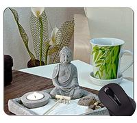 Life Quotes Gaming Mouse Pad Custom, Buddha Si Quieres Conocimiento, debes Trabajar para ello Mouse Pad con Borde Cosido