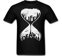Life Running out Death Change Hourglass Sand Destruction T Shirt tee Unisex Black M