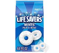 LIFE SAVERS Pep-O-Mint Breath Mint caramelo duro a granel, tamaño de fiesta, bolsa de 40 onzas