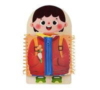 Life Skills Activity Board, Preschool Educational Toy, Zip Lace Buckle Lear