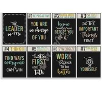 Life Skills Poster 7 Habits Chart Educational Metal Sign for Playroom School Classroom Motivational Wall Decor 8 X 12 inch