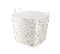 Life Story Flexi Tub Cesto de Almacenamiento de Plástico 25L, para Interiores y Exteriores, Baño Cesta, Cesta de Lavado, Juguetes, 41×35×35 cm