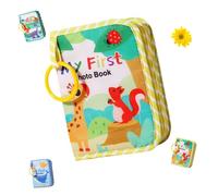 Life sunny My First Baby Photo Book with Safe Mirror, 2025 New Life Sunny My First Baby Photo Album, Soft Fabric Album (B)