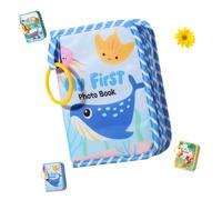 Life sunny My First Baby Photo Book with Safe Mirror, 2025 New Life Sunny My First Baby Photo Album, Soft Fabric Album (A)