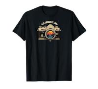 Life Through My Lens Camera Photographer Nature Sunset Art Camiseta