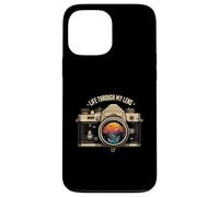 Life Through My Lens Camera Photographer Nature Sunset Art Carcasa para iPhone 13 Pro MAX