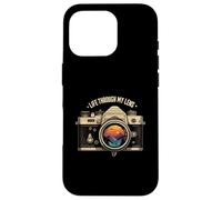 Life Through My Lens Camera Photographer Nature Sunset Art Carcasa para iPhone 16 Pro