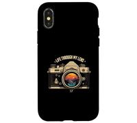 Life Through My Lens Camera Photographer Nature Sunset Art Carcasa para iPhone X/XS