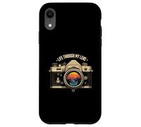 Life Through My Lens Camera Photographer Nature Sunset Art Carcasa para iPhone XR