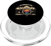 Life Through My Lens Camera Photographer Nature Sunset Art PopSockets PopGrip para MagSafe