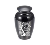 Life Tree Design - Tarro de cremación para cenizas familiares de mascotas, caja de urna conmemorativa para múltiples mascotas con simbolismo del árbol de la vida (negro)