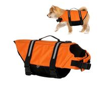 Life Vest Dogs, Dog Water Vest, 7,87 pulgadas Portable Adjustable Reflective Transpirable Shirt Float Harness Suit for Travel, Kayak, Lake, Pool, and Training