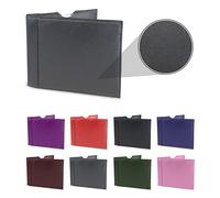 Life with Dignity Funda de piel auténtica para tarjetas de discapacitados y temporizador, funda para permiso de aparcamiento para discapacitados, con holograma, color carbón