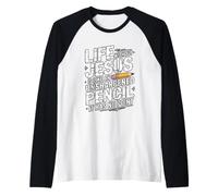 Life Without Jesus Is Like An Unsharpened Pencil Camiseta Manga Raglan
