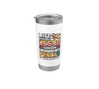 Life Without Jesus Is Like An Unsharpened Pencil Vaso térmico de acero inoxidable de doble pared