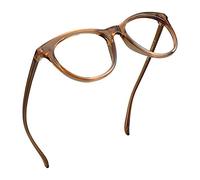 LifeArt Anteojos con bloqueo de luz azul, antifatiga ocular, anteojos de lectura para computadora, videojuegos, televisión, antirreflejos (marrón, aumento de 1.00)