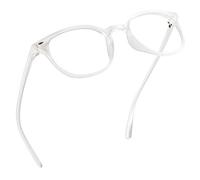 LifeArt gafas de anti-rayo azul, gafas de lectura en computadora, lentes transparentes, reducen dolores de cabeza y evitan los ojos secos, son estilos de moda adecuados para homres y mujeres +0.75.