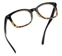 LifeArt gafas de anti-rayo azul, gafas de lectura en computadora, lentes transparentes, reducen dolores de cabeza y evitan los ojos secos, son estilos de moda adecuados para homres y mujeres +1.00.