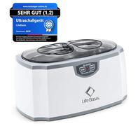 LifeBasis Dispositivo de limpieza ultrasónica de 420 ml, ganador de pruebas 2025, dispositivo de limpieza ultrasónico para dentaduras postizas, gafas, joyas, relojes, monedas, cabezal de afeitado