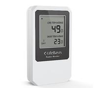 LifeBasis Medidor Radon Detector de Gas Detector de Radón Inalámbrico con Pantalla para Monitorear a Largo y Corto Plazo Medidor Calidad Aire Medidor de Radón para Sótano, Oficina, Hogar - Blanco