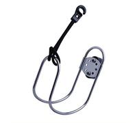 Lifebuoy - Soporte ajustable de acero inoxidable para herradura de barco, yate y salvavidas (resistencia a la corrosión y óxido) Tamaño libre plata