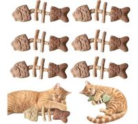 LIFECOSM 6pcs Creative Fish Bone Cat Dental Chew Toy (6pcs-C)