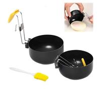 LIFECOSM Folding Egg Poacher,2024 New Collapsible Hang Ear Egg Boiler Poached Egg Maker, Non-Stick Egg Cooker Stainless Steel Poached Egg Cooker for Boiled Eggs for Kitchen Tool