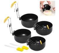 LIFECOSM Folding Egg Poacher,2024 New Collapsible Hang Ear Egg Boiler Poached Egg Maker, Non-Stick Egg Cooker Stainless Steel Poached Egg Cooker for Boiled Eggs for Kitchen Tool