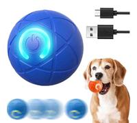 LIFECOSM Interactive Dog Ball Toy With LED Flash Light - Rechargeable USB Automatic Rolling Ball for Cat and Dog