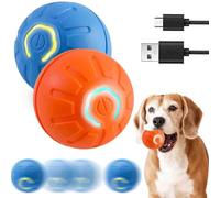 LIFECOSM Interactive Pet Toy Automatic Rolling Ball Dog Toy,Electric Dog Ball Toy with LED Flash Light,Rechargeable USB Automatic Bouncing Balls,360° Smart Automatic Rolling Ball Toy for Dog Cat