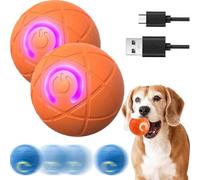 LIFECOSM Interactive Pet Toy Automatic Rolling Ball Dog Toy,Electric Dog Ball Toy with LED Flash Light,Rechargeable USB Automatic Bouncing Balls,360° Smart Automatic Rolling Ball Toy for Dog Cat