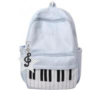 LIFECOSM Piano Backpack Whimsical Twee Backpack (Blue)