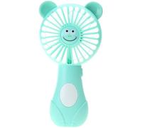 LIFECOSM Portable Handheld Fan Cute Cartoon Pattern Battery Powered (Frog)