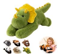 LIFECOSM Weighted Panda Stuffed Animal, The Weighted Animals for Adult, Soft Plush Huggable Pillow for Stress & Comfort (Dinosaur, 11.8in / 0.86lb)