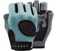 LIFECT Essential Breathable Workout Gloves, Knuckle Weight Lifting Fingerless Gym Exercise Gloves with Curved Open Back for Powerlifting, Crossfit, Mujeres y Hombres