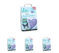 LifeGreen Arena Natural para Gatos, 2 kg, Lavanda, con Fibra de Guisante y almidón de maíz, Vegetal, Biodegradable, aglutinante 3,8 l, Elimina olores (Paquete de 4)