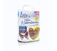 LifeGreen Arena Natural para Gatos, 2 kg, limón, con Fibra de Guisante y almidón de maíz, Vegetal, Biodegradable, aglutinante 3,8 l, Elimina olores