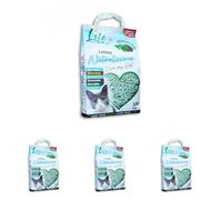 LifeGreen Arena Natural para Gatos, 2 kg, té Verde, con Fibra de Guisante y almidón de maíz, Vegetal, Biodegradable, aglutinante 3,8 l, Elimina olores (Paquete de 4)