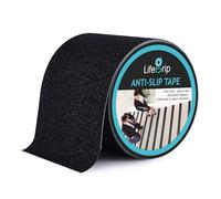 LifeGrip Stay on Track Lifegrip Cinta antideslizante, 10 cm x 4,5 m, cinta de tracción antideslizante para escaleras, impermeable, antideslizante para escalones, cinta antideslizante para exteriores