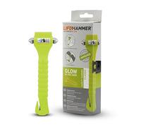 Lifehammer CR-134455 Martillo de seguridad de marca, la herramienta original de emergencia de escape y rescate con cortador de cinturón de seguridad, fabricado en los Países Bajos, color amarillo brillante
